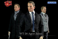 1/6 Scale Agent James with Black Overcoat Set